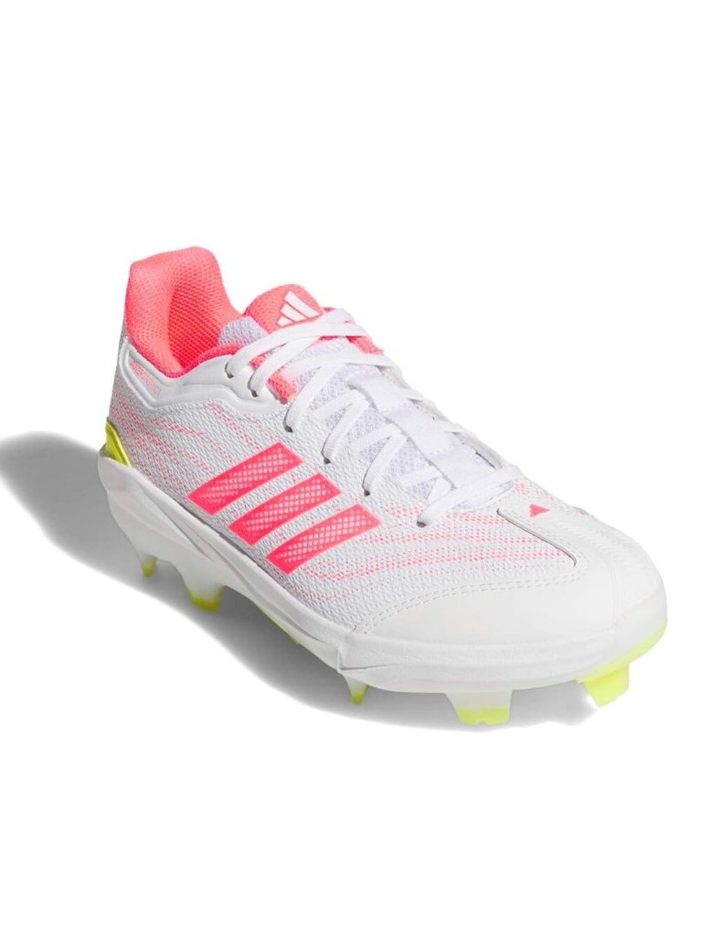 adidas White, Pink & Yellow Adizero Instinct 3.0 TPU Softball Cleats Sz 8 NEW!